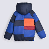 BOYS CONTRAST PANEL HOODED JACKET