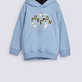 BOYS PIKACHU PRINTED HOODED TOP