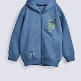 BOYS PRINTED HOODED ZIPPER