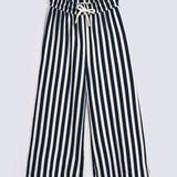 GIRLS WIDE LEG STRIPED TROUSER
