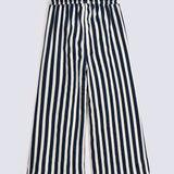 GIRLS WIDE LEG STRIPED TROUSER