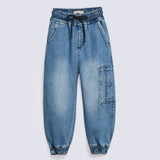 BOYS LOOSE DENIM JOGGER TROUSER