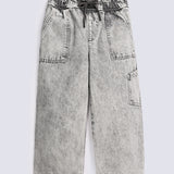 GIRLS CARPENTER POCKET LOOSE DENIM