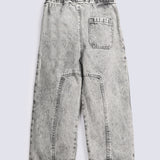 GIRLS CARPENTER POCKET LOOSE DENIM