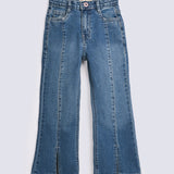 GIRLS FRONT SLIT BELL BOTTOM DENIM