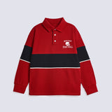 BOYS COLOR BLOCK FULL SLEEVE POLO