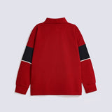 BOYS COLOR BLOCK FULL SLEEVE POLO
