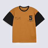 BOYS BOXY FIT CONTRAST SLEEVE TEE