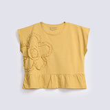 GIRLS APPLIQUE KNIT TOP