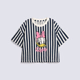 GIRLS DAISY STRIPED T SHIRT