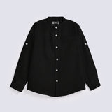 BOYS TEXTURED FABRIC BAN SHIRT
