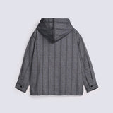 BOYS STRIPED HOODED SHIRT