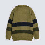 BOYS SHORT MOCK STRIPED SWEATER