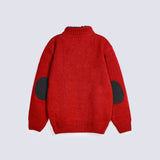 BOYS CABLE KNIT SHORT PLACKET SWEATER