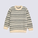 BOYS FEATHER YARN STRIPED SWEATER