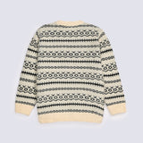 BOYS FEATHER YARN STRIPED SWEATER