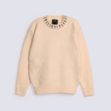 GIRLS EMBELLISHED NECK SWEATER