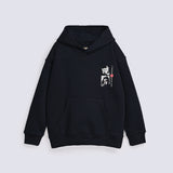 BOYS DROP SHOULDER PRINTED HOODED TOP