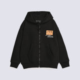 BOYS PRINTED ZIPPER HOODED TOP