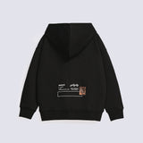 BOYS PRINTED ZIPPER HOODED TOP
