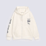 BOYS PRINTED ZIPPED HOODED TOP