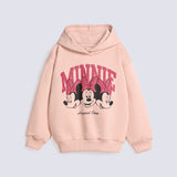 GIRLS MINNIE PRINTED HOODED TOP