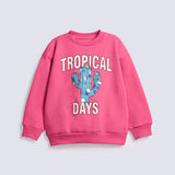 GIRLS DROP SHOULDER EMBELLISHED SWEATSHIRT