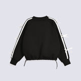 GIRLS RAGLAN SLEEVE SWEATSHIRT WITH BOW DETAIL