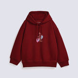 GIRLS DROP SHOULDER PRINTED HOODED TOP