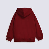 GIRLS DROP SHOULDER PRINTED HOODED TOP