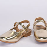 GIRLS METALLIC BALLET FLATS