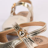 GIRLS METALLIC BALLET FLATS