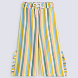 GIRLS STRIPED LOOSE CAPRI
