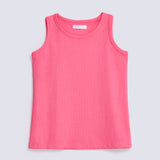 GIRLS DIAMANTES RIBBED TANK TOP