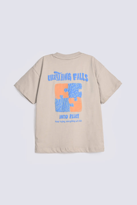 BOYS DROP SHOULDER PRINTED TEE