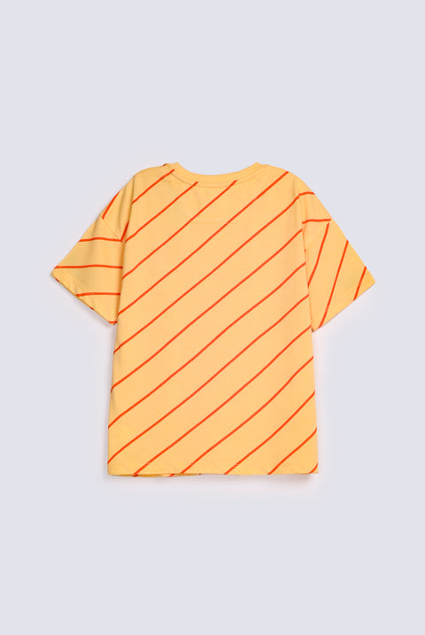 BOYS CROSS STRIPED TEE