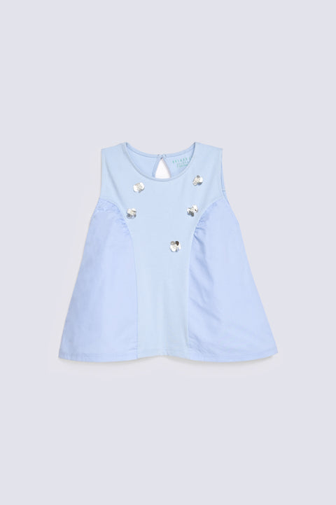 GIRLS EMBELLISHED KNIT TOP