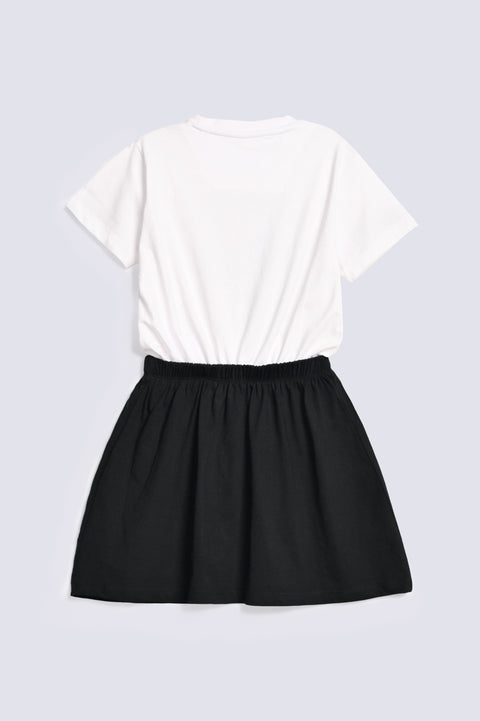 GIRLS MINNIE PRITNED DRESS