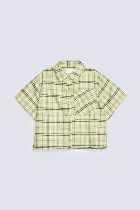 GIRLS BOXY CHECKERED SHIRT