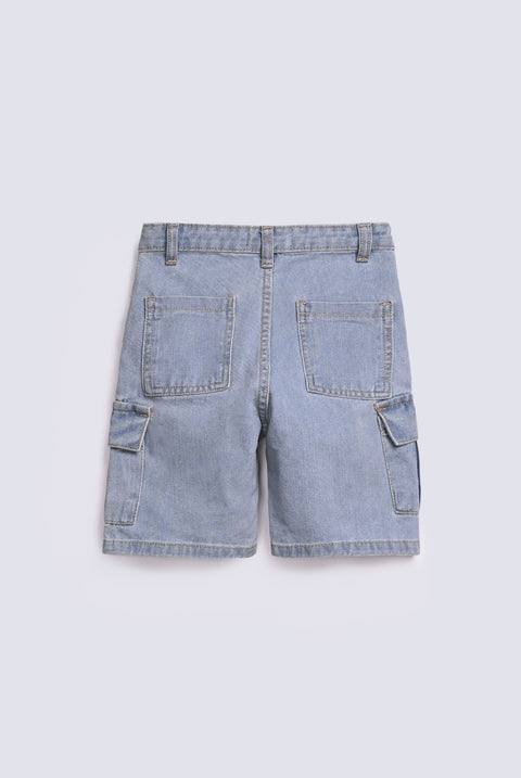 BOYS CARGO DENIM SHORTS