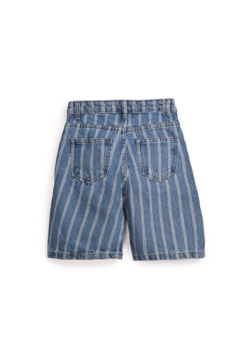 BOYS REGULAR FIT STRIPED DENIM SHORTS