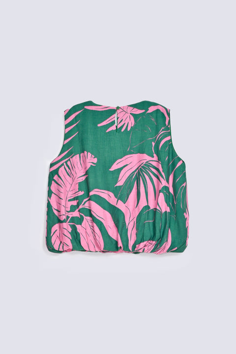 GIRLS PRINTED BUBBLE TOP