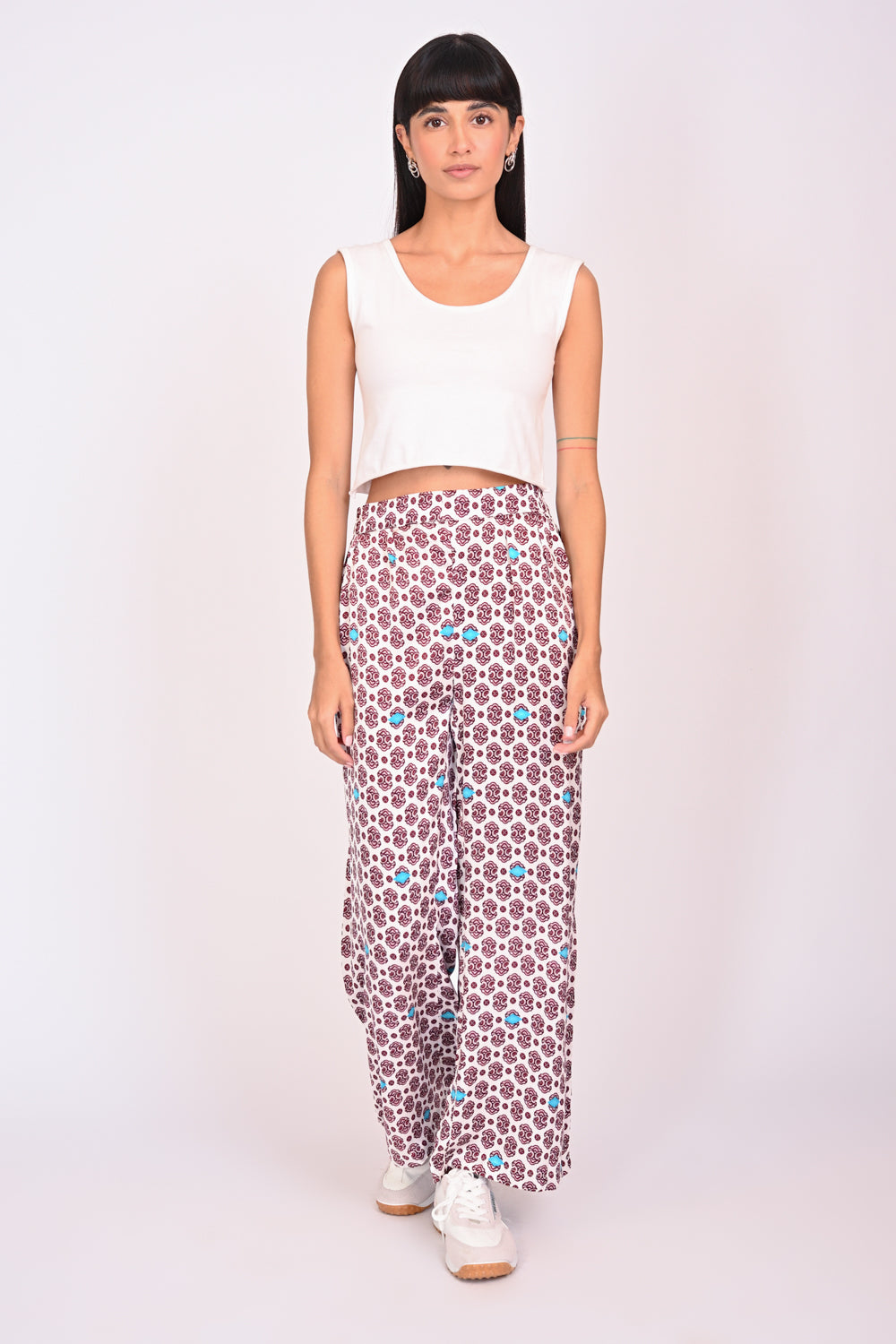 FLARED PRINTED TROUSER