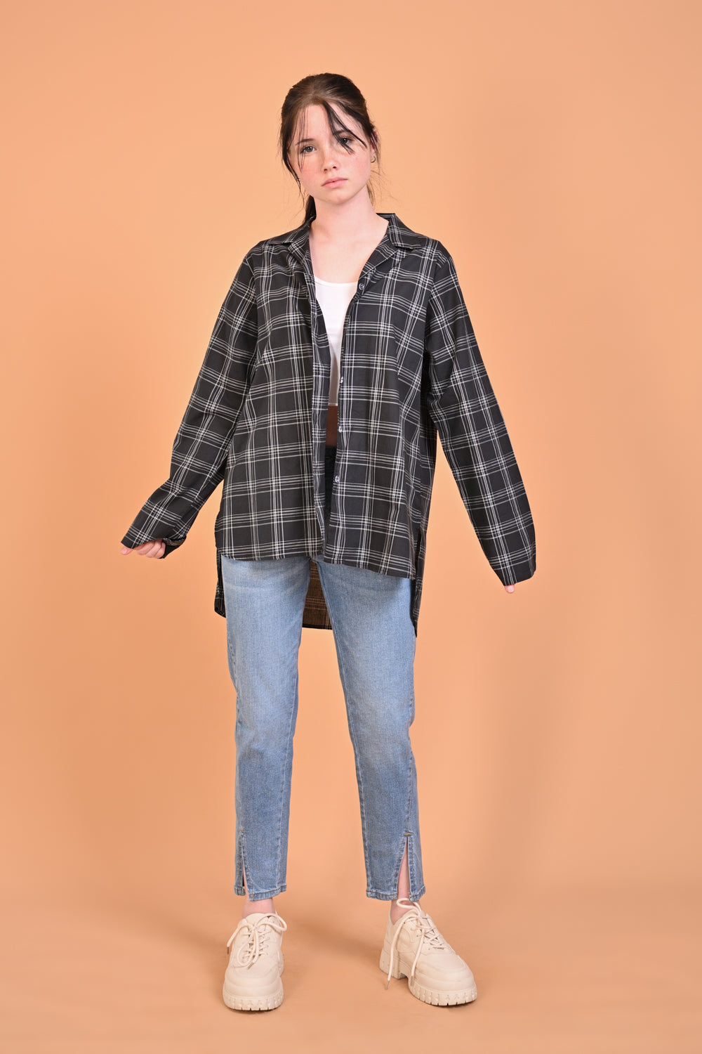 RELAXED FIT CHECKERED SHIRT