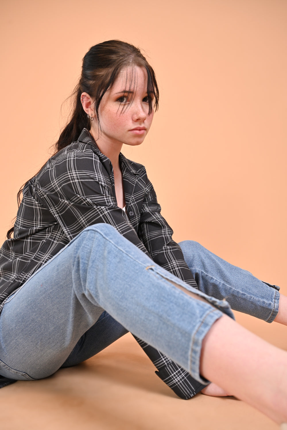 RELAXED FIT CHECKERED SHIRT
