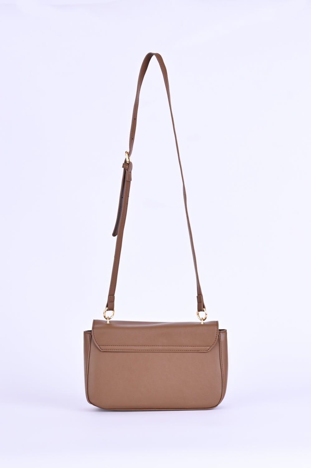 SADDLE CROSSBODY BAG WITH BUCKLE DETAIL