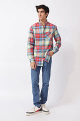 BUTTON DOWN OXFORD CHECK SHIRT