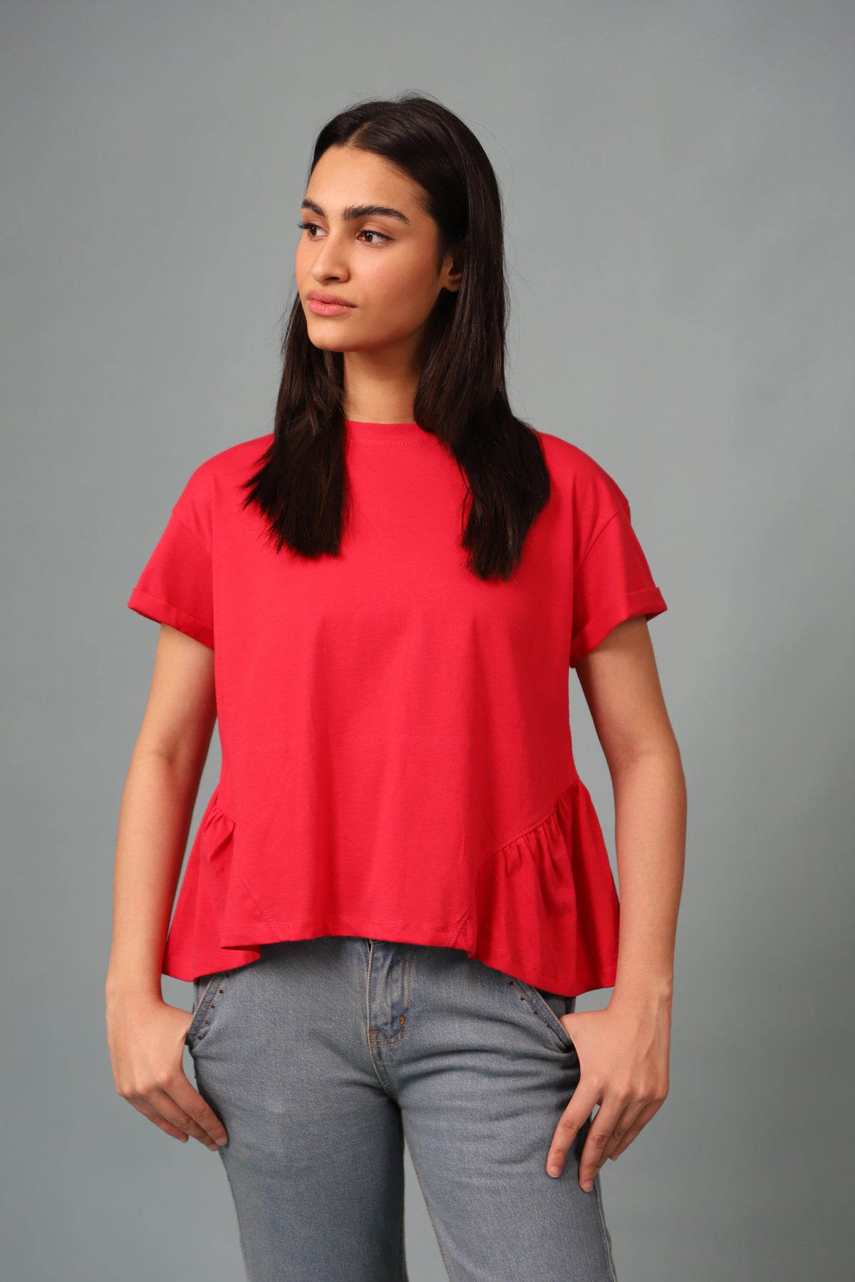 FRILL DETAIL SOLID TOP