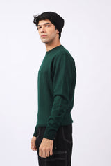 ROUND NECK TWO TONE SWEATER