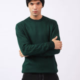 ROUND NECK TWO TONE SWEATER